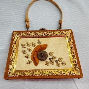 Beautiful Rare Lewsid Jewel Llewellyn NYC Vintage Box Purse